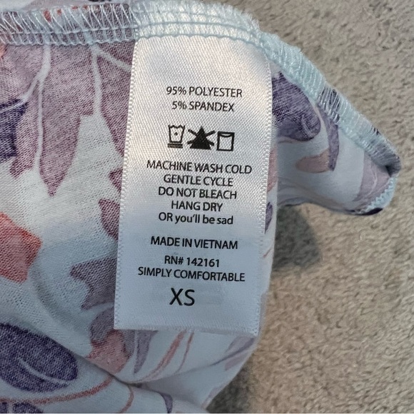 LuLaRoe Nicole Dress Floral Print Knee length short sleeve womens size XS - Picture 8 of 8